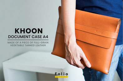 Folio รีวิว | KHOON DOCUMENT CASE A4 กระเป๋าเอกสาร หนังแท้ ลวดลายธรรมชาติ
