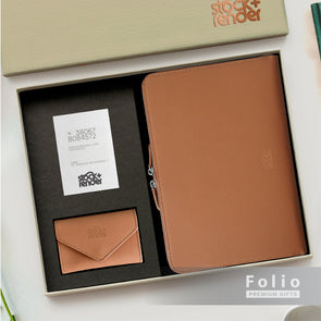 RECYCLE LEATHER DOCUMENT FOLDER SET