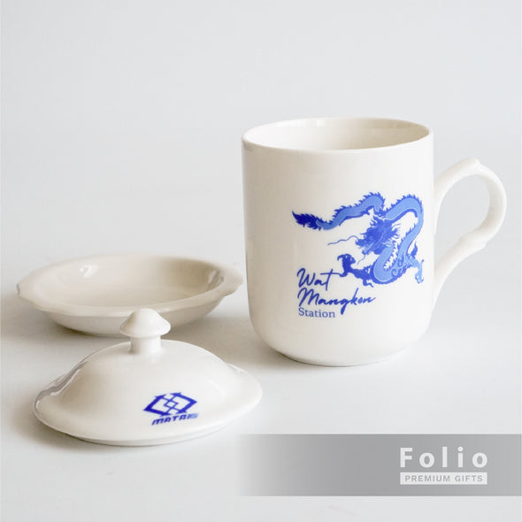 BLUE AND WHITE TEA MUG SET