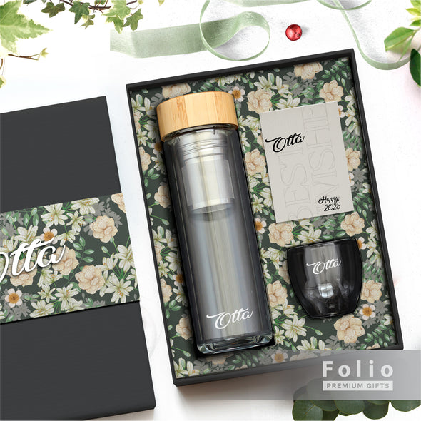 BAMBOO TUMBLER AND GLASSES SET