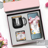 GLASS TEA MUG AND SCARF GIFT SET