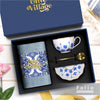INDIGO SCARF AND CUP SET