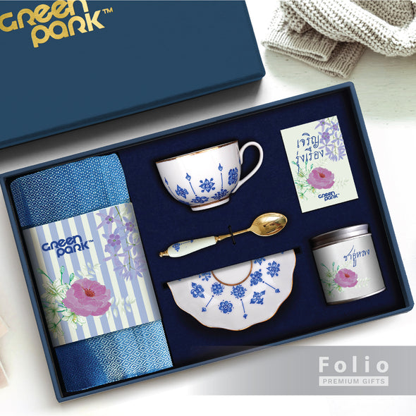 INDIGO SCARF PREMIUM CERAMIC CUP SET