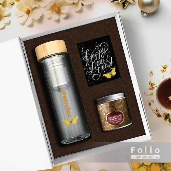 BAMBOO TUMBLER AND OOLONG TEA GIFT SET READY TO GIVE