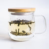 GLASS TEA MUG AND SCARF GIFT SET