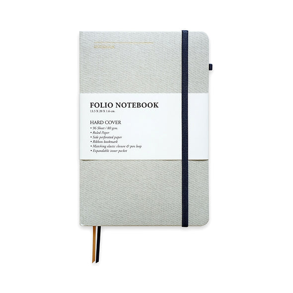 Folio Notebook A5 (Lined) : สมุดจดบันทึก 96 แผ่น แบบเส้น