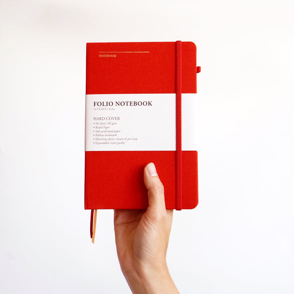 Folio Notebook A5 (Lined) : สมุดจดบันทึก 96 แผ่น แบบเส้น