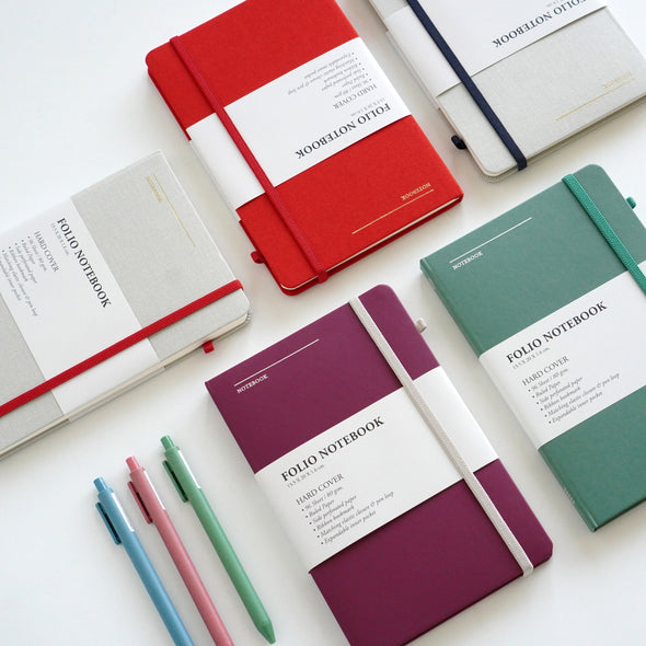 Folio Notebook A5 (Lined) : สมุดจดบันทึก 96 แผ่น แบบเส้น