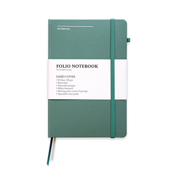 Folio Notebook A5 (Lined) : สมุดจดบันทึก 96 แผ่น แบบเส้น