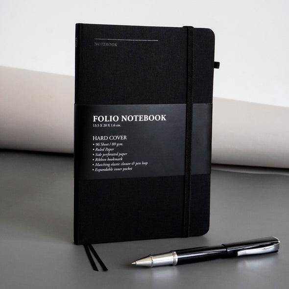 Black Edge Notebook A5 (Ruled) : สมุดจดบันทึกขอบสีดำ แบบมีเส้น