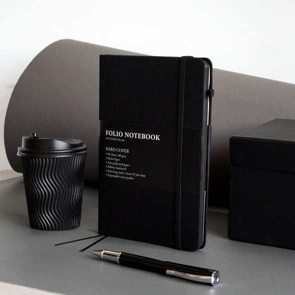 Black Edge Notebook A5 (Ruled) : สมุดจดบันทึกขอบสีดำ แบบมีเส้น