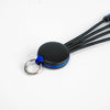 FOLIO: 3 in 1 Light Charger [Blue] สายชาร์จสลักชื่อได้ สายไนล่อน หัวชาร์จรองรับ iPhone / Micro / USB-C