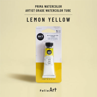 Prima : Artist grade watercolor tubes : Lemon yellow