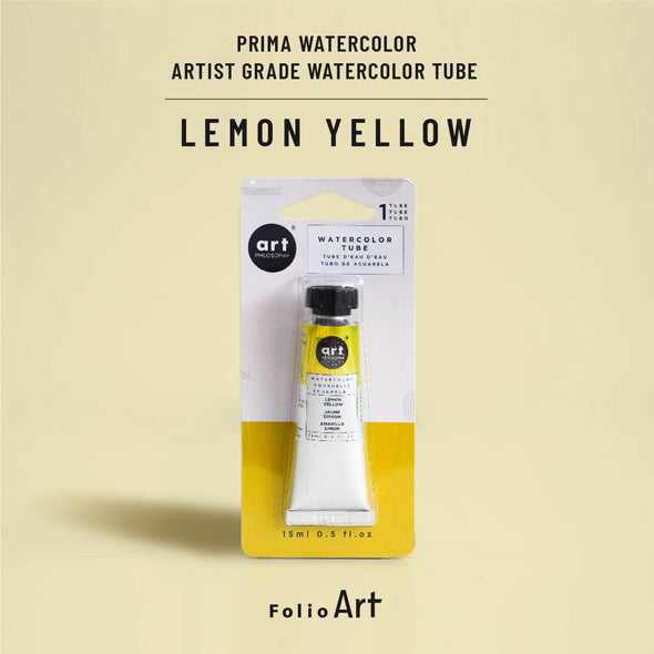 Prima : Artist grade watercolor tubes : Lemon yellow