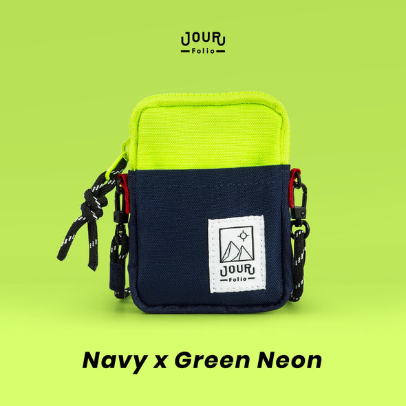 Folio Brand : Jour Mini Bag : Navy x Green Neon